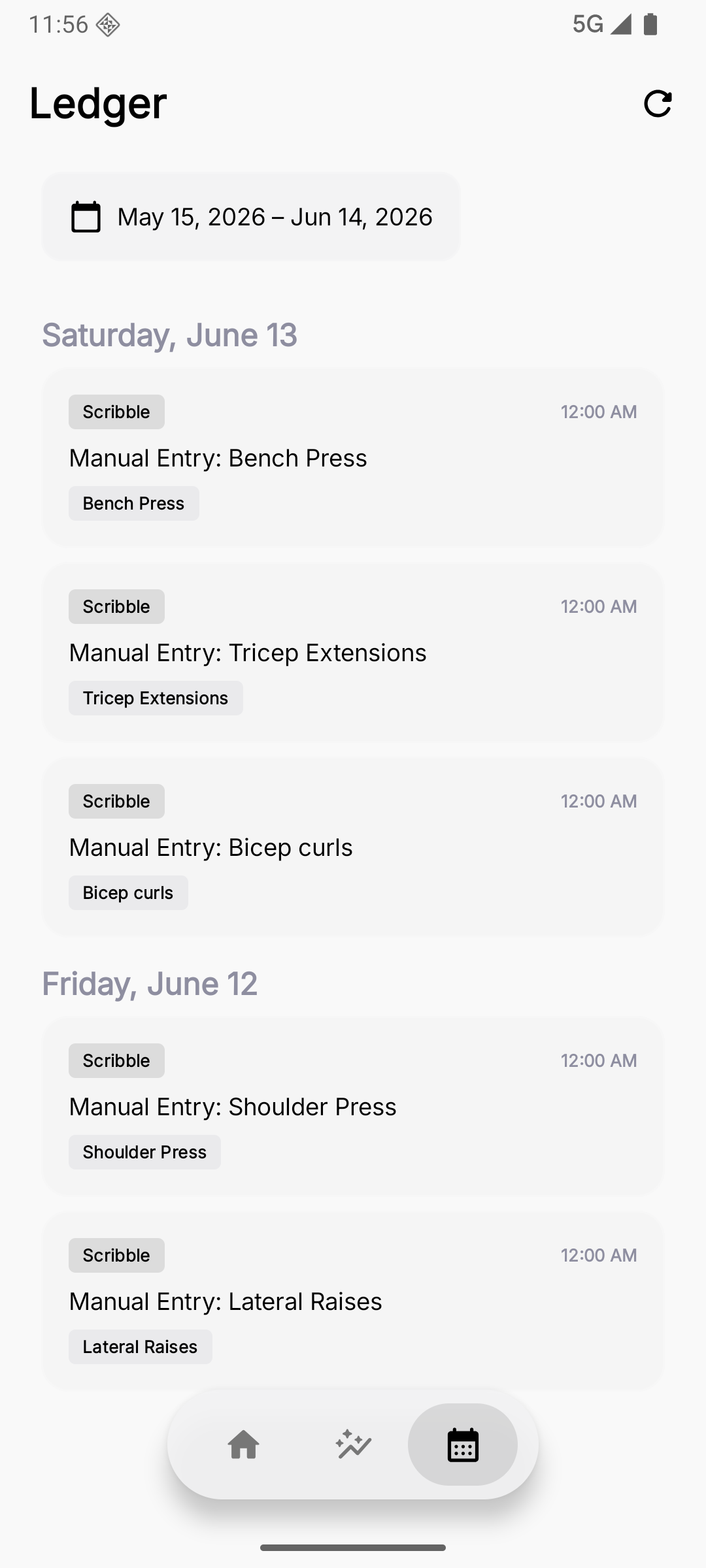 Workout Ledger